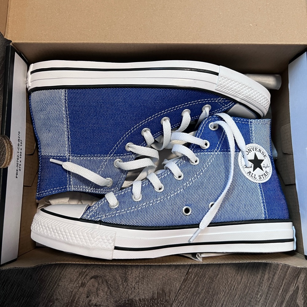 Converse Women's Blue Two-Tone High Top Sneakers